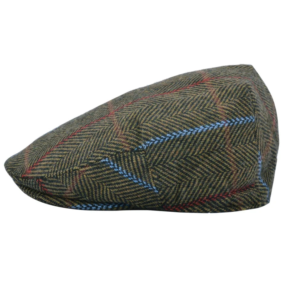 Men Over Check Herringbone Flat Caps