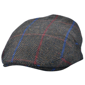 Men Over Check Herringbone Flat Caps