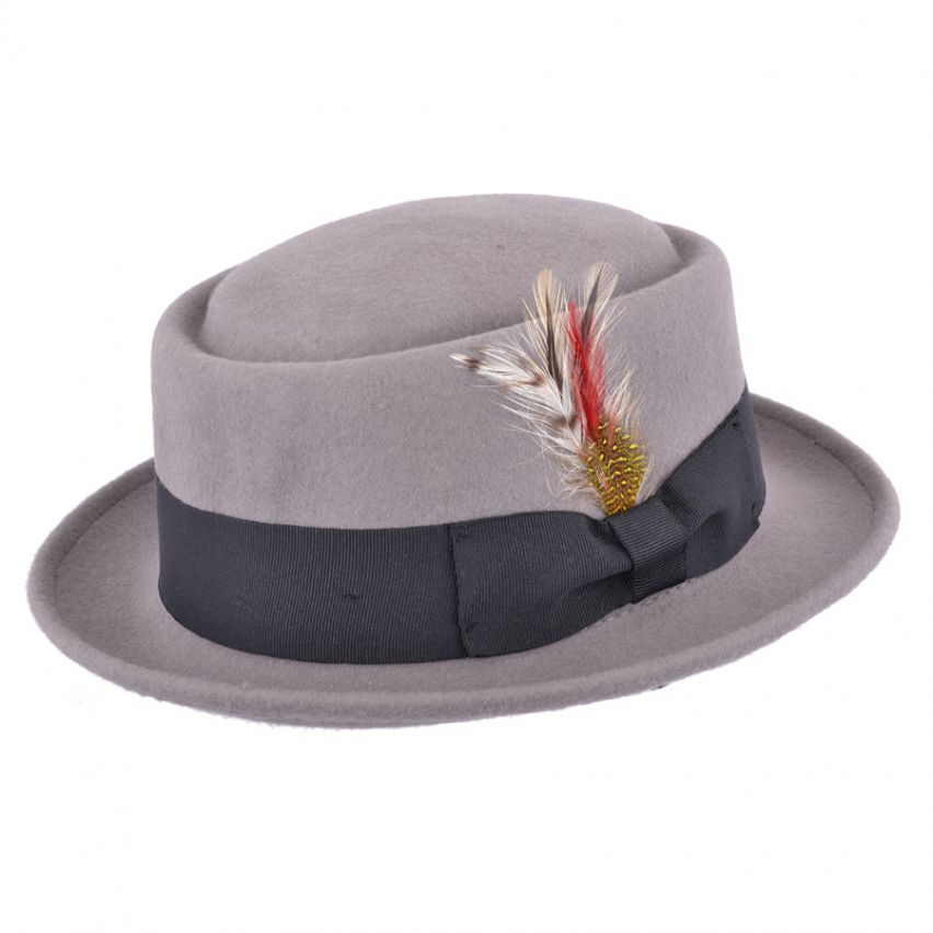 Wool Felt Pork Pie Hat Crushable