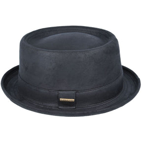 Gladwin Bond Leather Look Vintage Pork Pie Hat