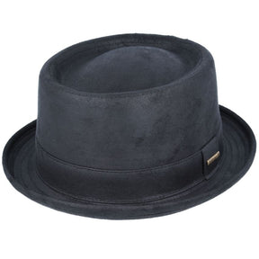 Gladwin Bond Leather Look Vintage Pork Pie Hat