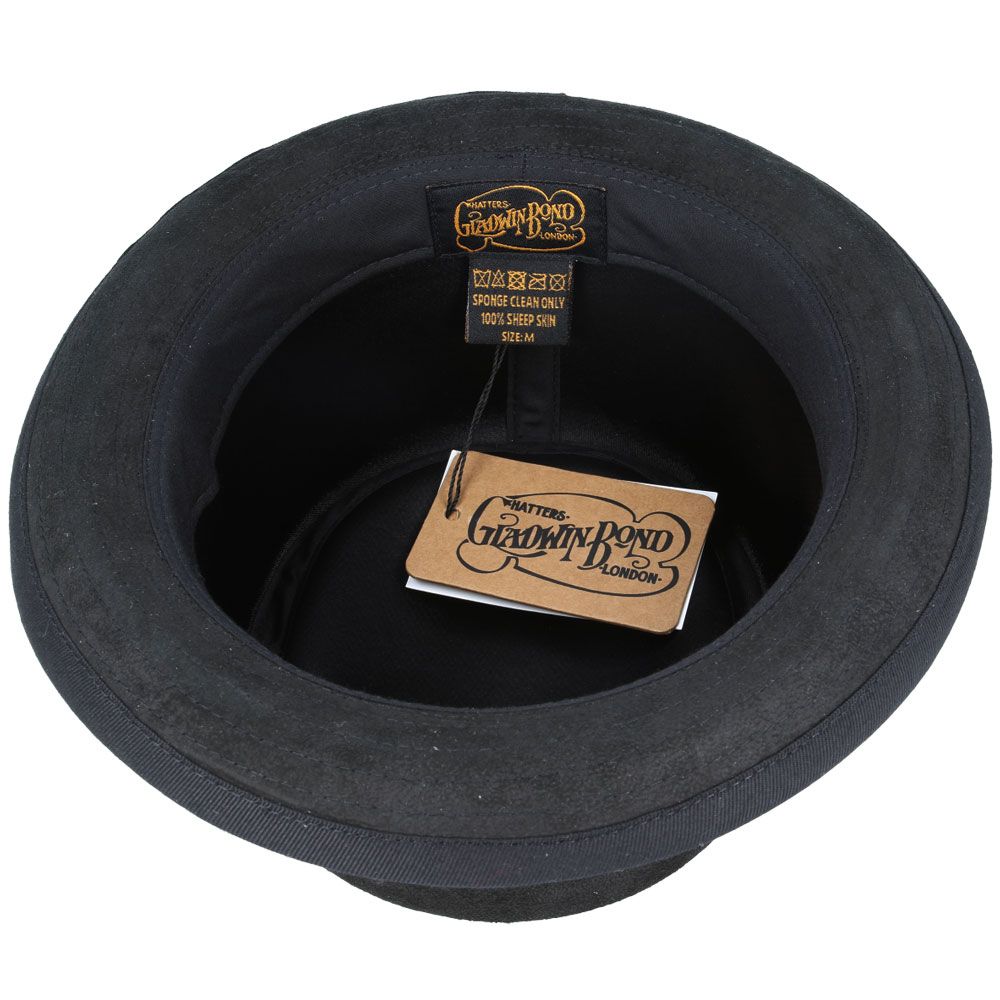 The Pork Pie Hat 100% Sheepskin Leather Vintage Hat