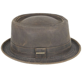 The Vintage Pork Pie Hat  100% Cotton Water Repellent - Brown