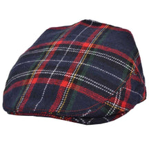 Men Scottish Tartan Wool Flat Caps