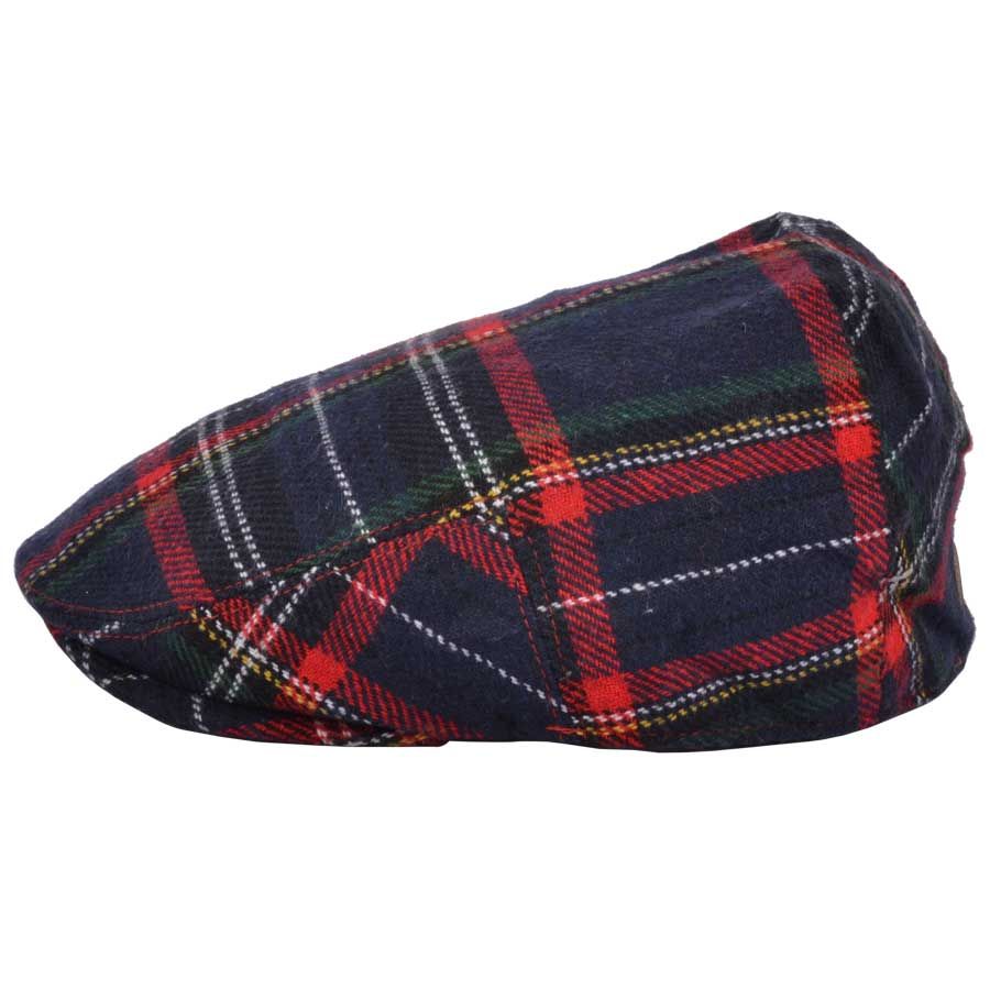 Men Scottish Tartan Wool Flat Caps