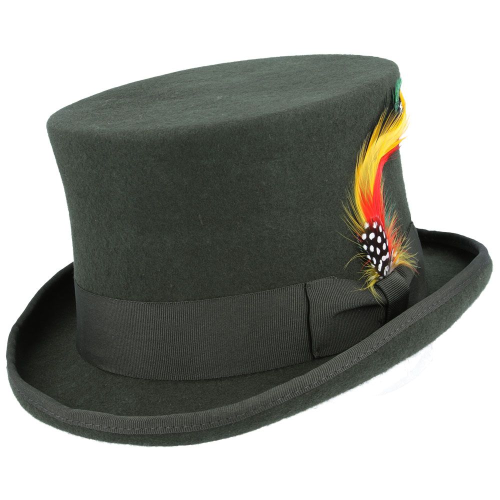 Top Hat 100% Wool Felt Traditional Wedding Ascot