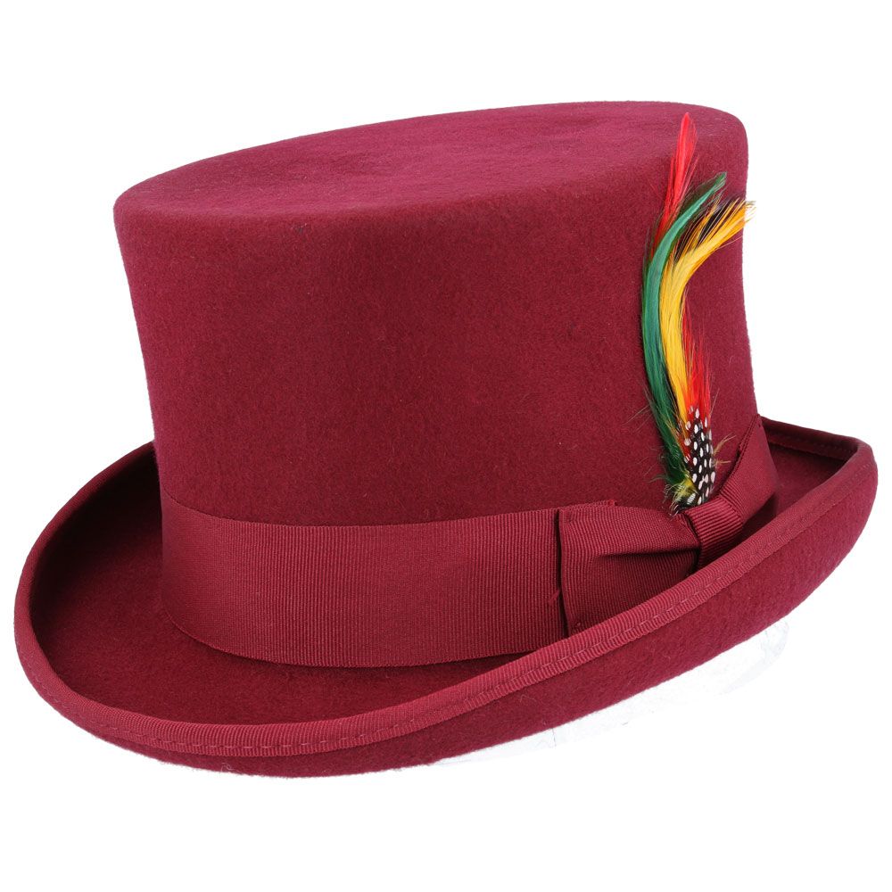 Top Hat 100% Wool Felt Traditional Wedding Ascot