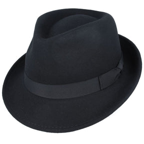 Men Wool Felt Trilby Hat