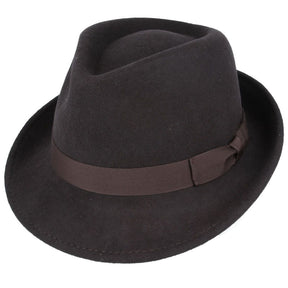 Men Wool Felt Trilby Hat