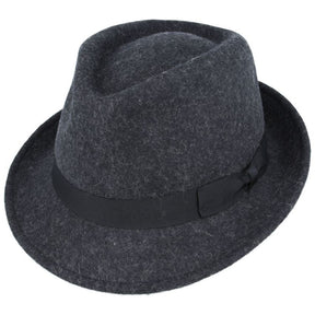 Men Wool Felt Trilby Hat