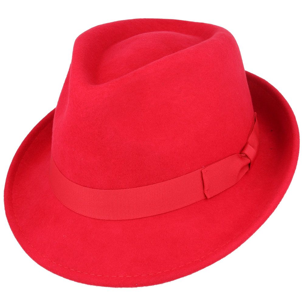 Men Wool Felt Trilby Hat