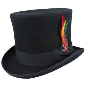 Victorian Top Hat Wool Felt Traditional 6" Tall