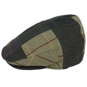 Men Country Tweed Patchwork Flat Cap