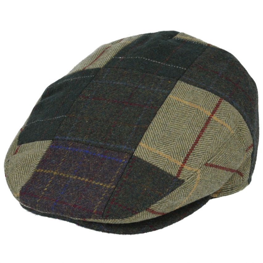 Men Country Tweed Patchwork Flat Cap