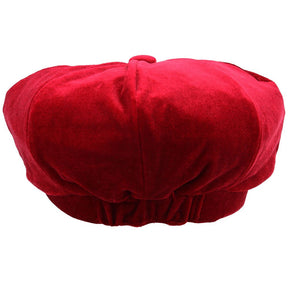 Ladies Fashion Velvet Baker Boy Hat