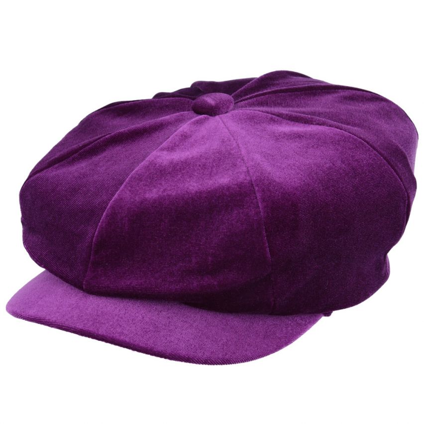 Ladies Fashion Velvet Baker Boy Hat