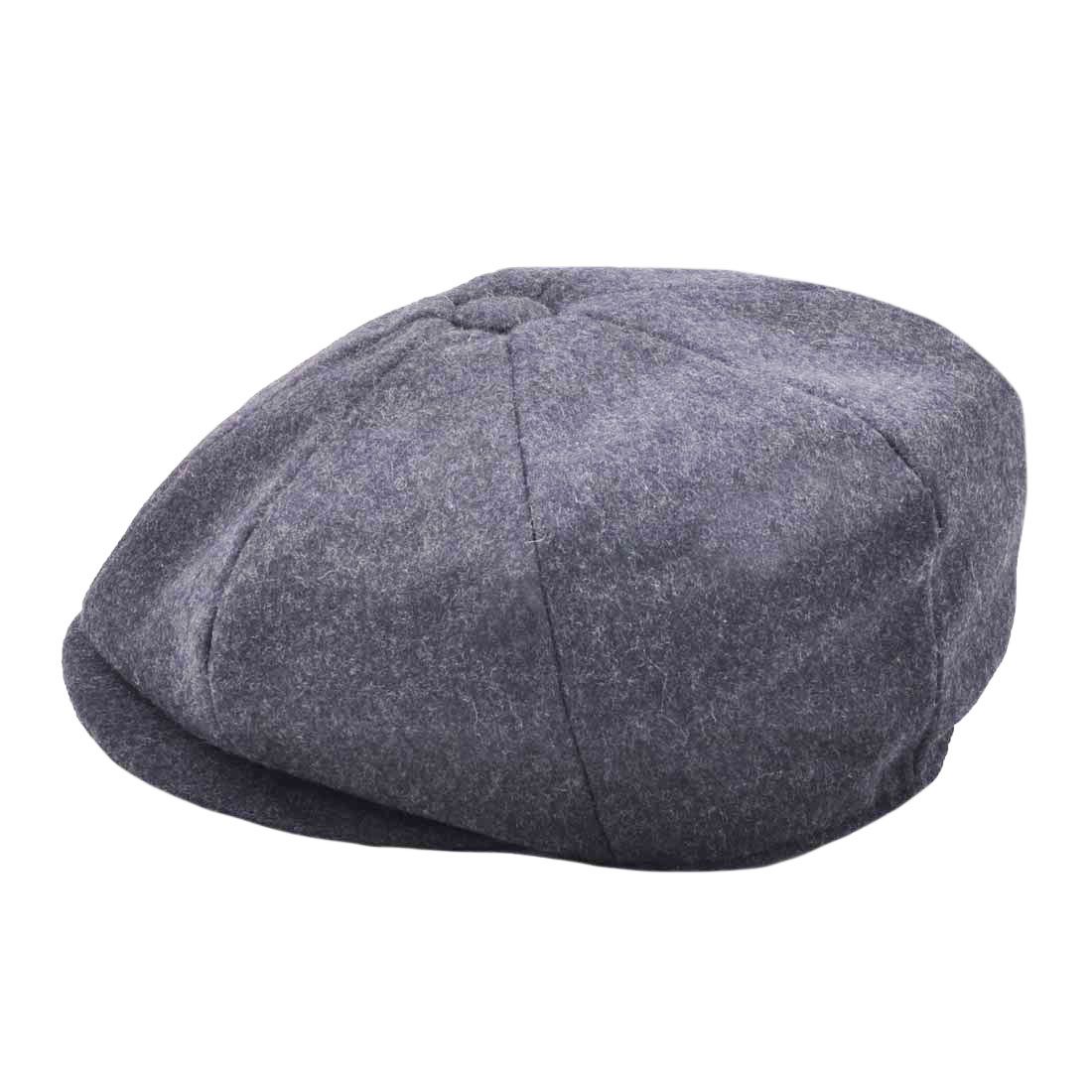 Wool Newsboy Cap Classic Button Top Baker Boy Hat