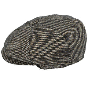 Newsboy Cap Salt & Pepper 8 Panel Wool Cap