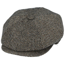 Newsboy Cap Salt & Pepper 8 Panel Wool Cap