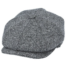 Newsboy Cap Salt & Pepper 8 Panel Wool Cap